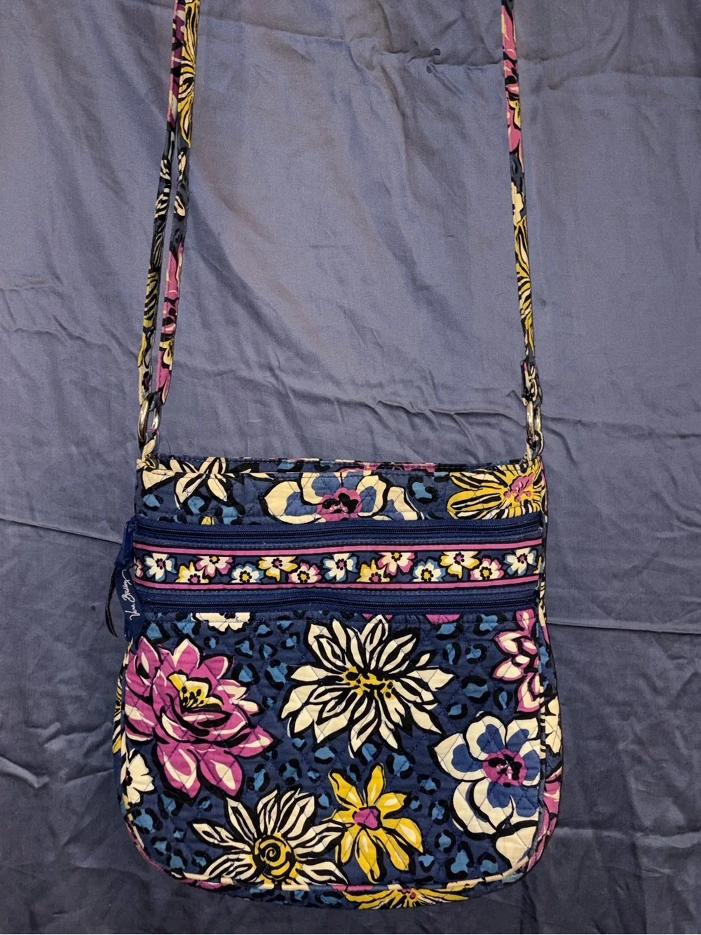Vera Bradley Quilted Floral Crossbody Bag -  EUC
